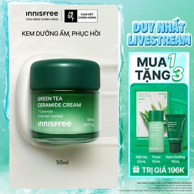 INNISFREE x Kem dưỡng cấp ẩm, phục hồi INNISFREE Green Tea Ceramide Cream 50ML