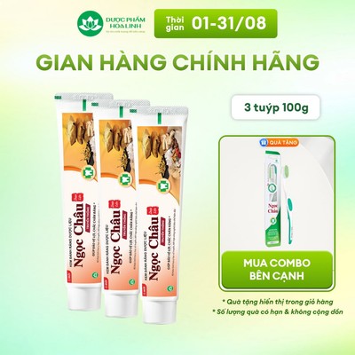 Combo 3 tuýp Kem đánh răng Ngọc Châu truyền thống 100g