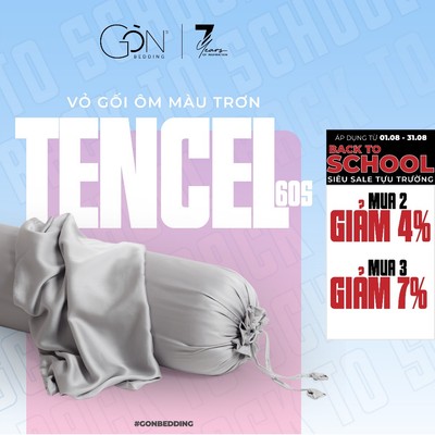 [Nhiều màu] Vỏ Gối Ôm Gòn Bedding Lụa Tencel 60s Cao Cấp Màu Trơn 37x105 cm