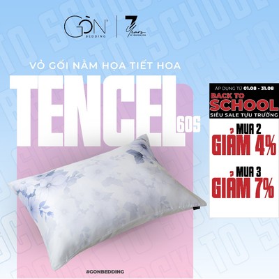[Nhiều mẫu] 01 Vỏ Gối Nằm Họa Tiết Gòn Bedding Lụa Tencel 60s 50x70 cm