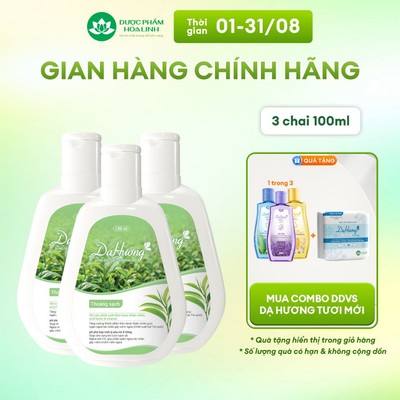 Combo 3 chai Dung dịch vệ sinh Dạ Hương Thoáng sạch 100ml