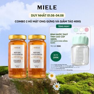 Combo 2 Hũ Mật Ong Gừng & Giấm Táo Miele 400g