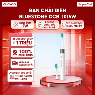 Bàn chải điện BlueStone OCB-1015W - 4 chế độ chăm sóc chuyên biệt - Thời gian sử dụng lên đến 35 ngày