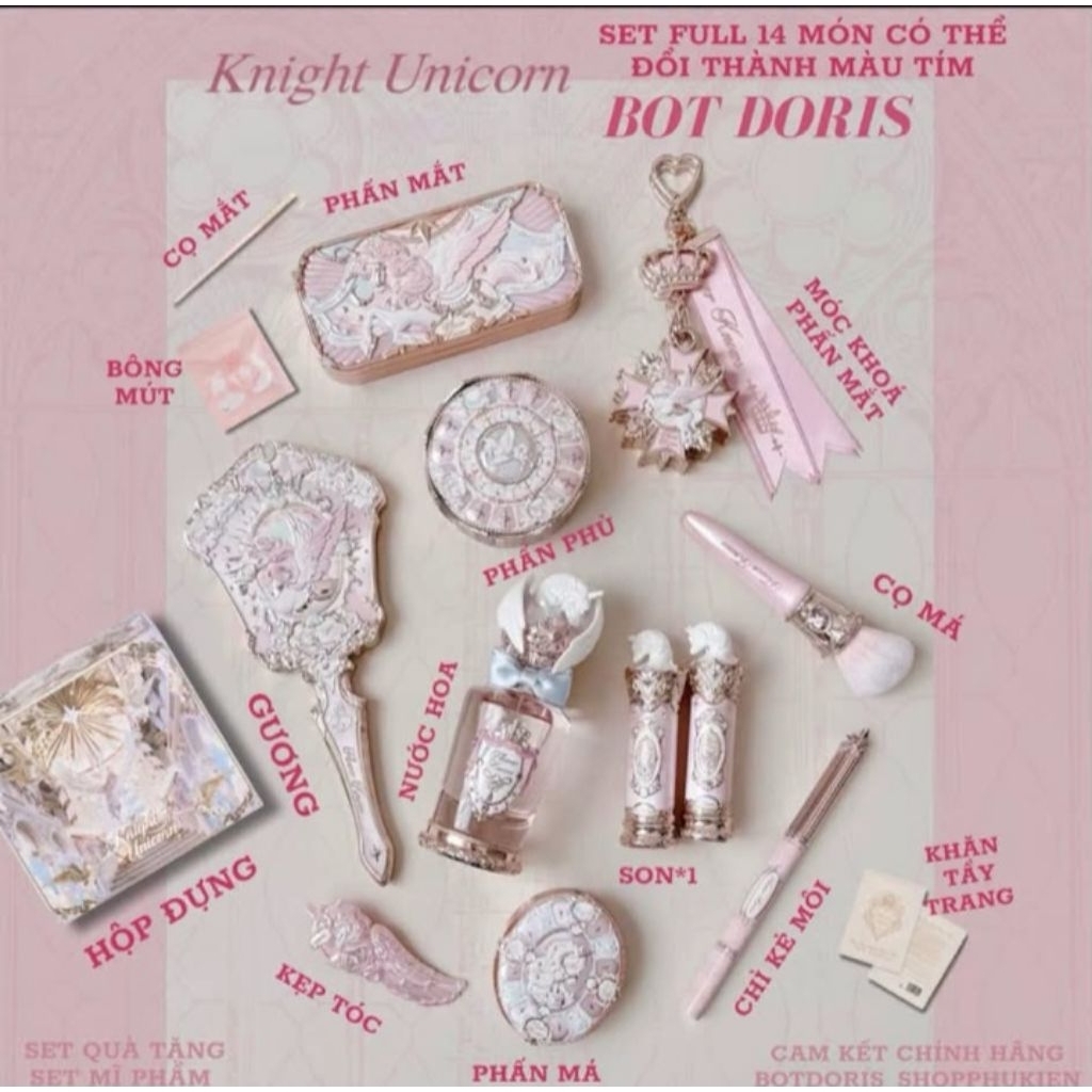 BST GƯƠNG FLOWER KNOW UNICORN [UNI-KÌ LÂN] NHIỀU MÀU - UNI HỒNG VÀ UNI TRẮNG - GƯƠNG HOA BIẾT (NEW)