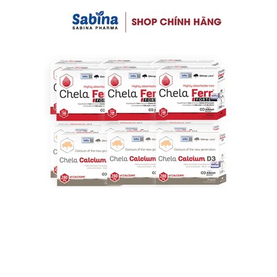 Combo 6 Tháng thai kỳ-6H Chela Ferr™ Forte 11,4g và 6H Chela Calcium D3 36g (Oilmp Labs).Thực phẩm bảo vệ sức khỏe