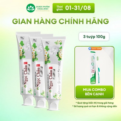 Combo 3 tuýp Kem đánh răng Ngọc Châu Ngọc Trai 100g
