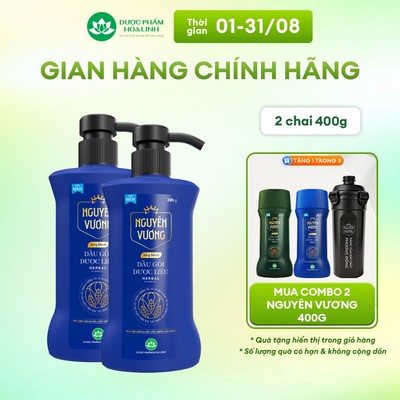 Combo 2 chai Dầu gội dược liệu Nguyên Vương Sảng khoái dành cho nam 365g tặng 35g - hương sảng khoái
