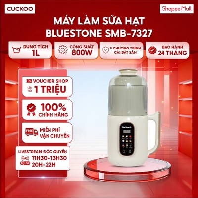 Máy làm sữa hạt đa năng BlueStone SMB-7327 1L - Công suất 800W - 9 chương trình cài đặt sẵn - Bảo hành 24 Tháng