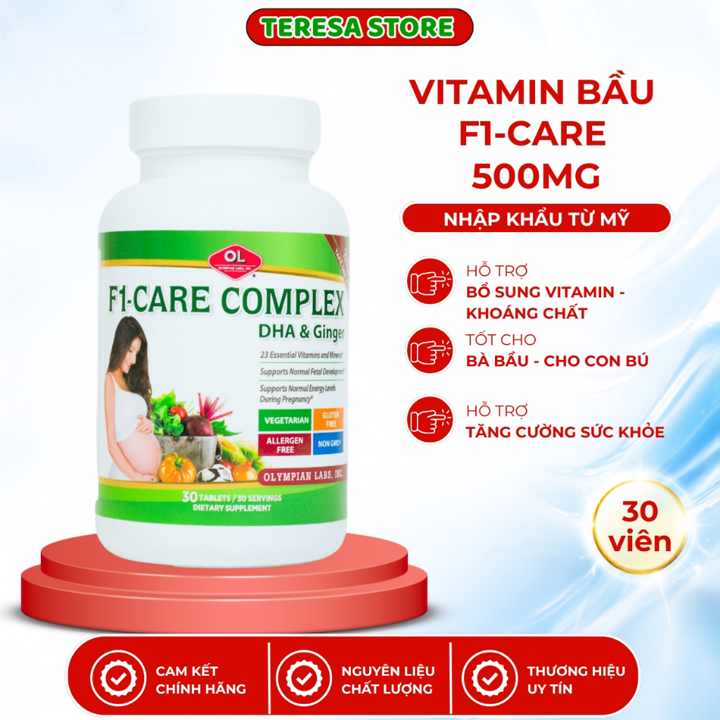 Vitamin Tổng Hợp Cho Bà Bầu F1-Care Complex Olympian Labs 30 viên