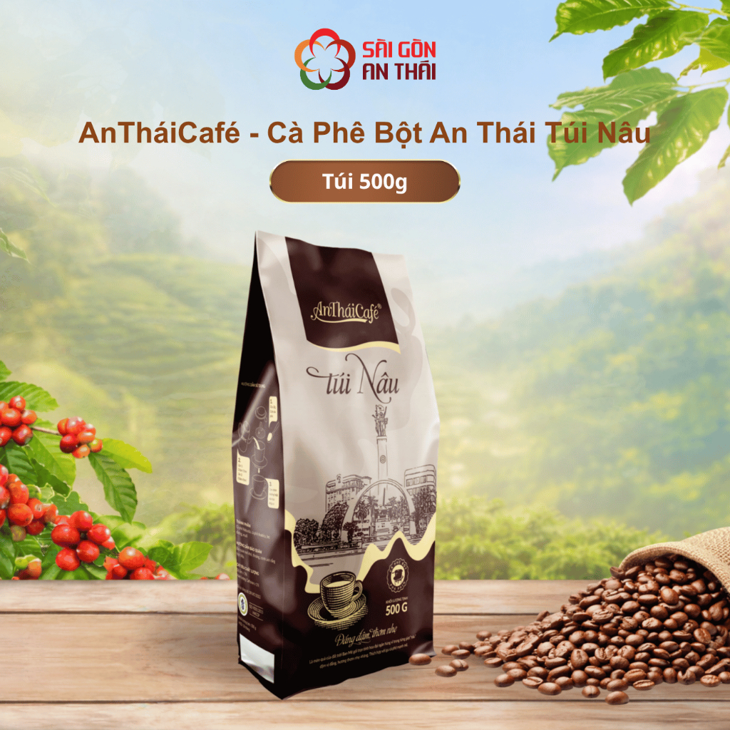 AnTháiCafé - Cà phê bột Túi Nâu 500gr