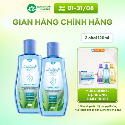 Combo 2 chai dung dịch vệ sinh Dạ Hương Daily Fresh Total Care 120ml - Giúp CHĂM SÓC TOÀN DIỆN