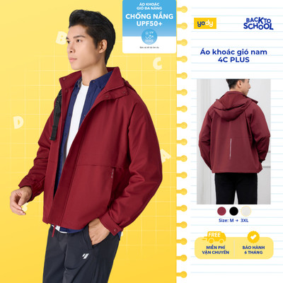 Áo khoác gió nam YODY 4c plus cao cấp dáng suông cản gió, cản bụi, chống nắng MCWC25F024
