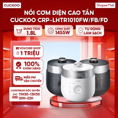 Nồi cơm điện cao tần Cuckoo CRP-LHTR1010FW/FB/FD - 1.8L - Tự động làm sạch - Lòng nồi chống dính - Điều khiển cảm ứng