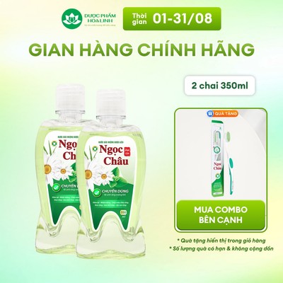 Combo 2 chai nước súc miệng dược liệu Ngọc Châu 350ml