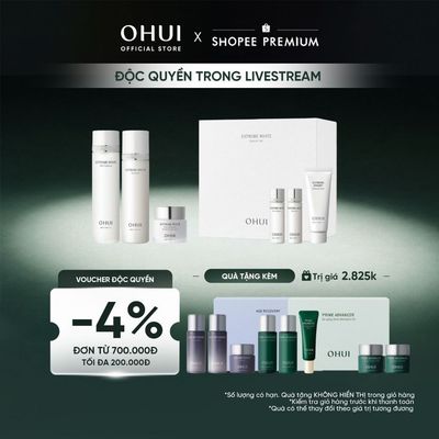 [Lucie x OHUI] Bộ 6 món dưỡng trắng da chuyên sâu cao cấp OHUI Extreme White Special Set 390ml