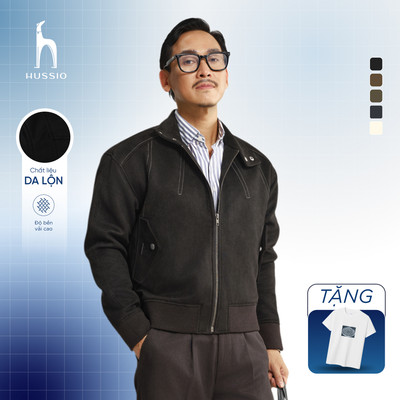 [HUSSIO X HUAVIVAN] Áo khoác Up Body form boxy, chất liệu da lộn cao cấp, chống tia UV không bong tróc - NhaHat - HUSSIO