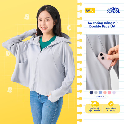 Áo chống nắng nữ YODY UPF50+ bảo vệ da, dáng suông thoải mái, vải thoáng mát WEJA25S029