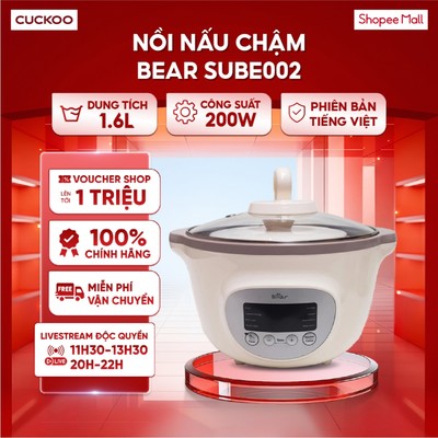 Nồi nấu chậm 1.6L Bear SUBE002 - Bản Tiếng Việt