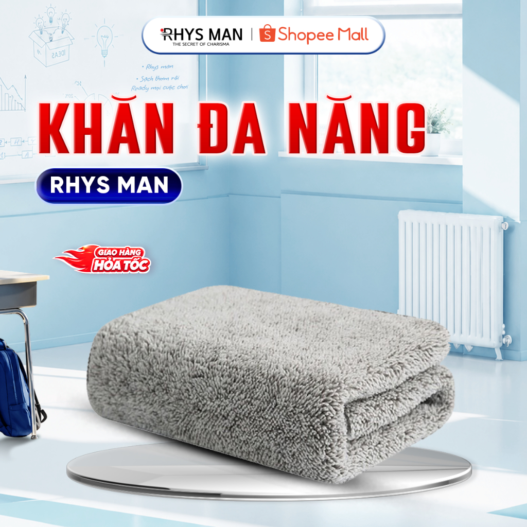 [Quà tặng] Khăn lau đa năng 30x50 siêu thấm hút, mềm mịn