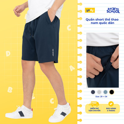 Quần sooc thể thao nam YODY short vải mát thoát mồ hôi, co dãn thoải mái MAJT25A047