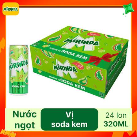 Nước Ngọt Mirinda Soda Kem 320ml - Thùng 24 lon
