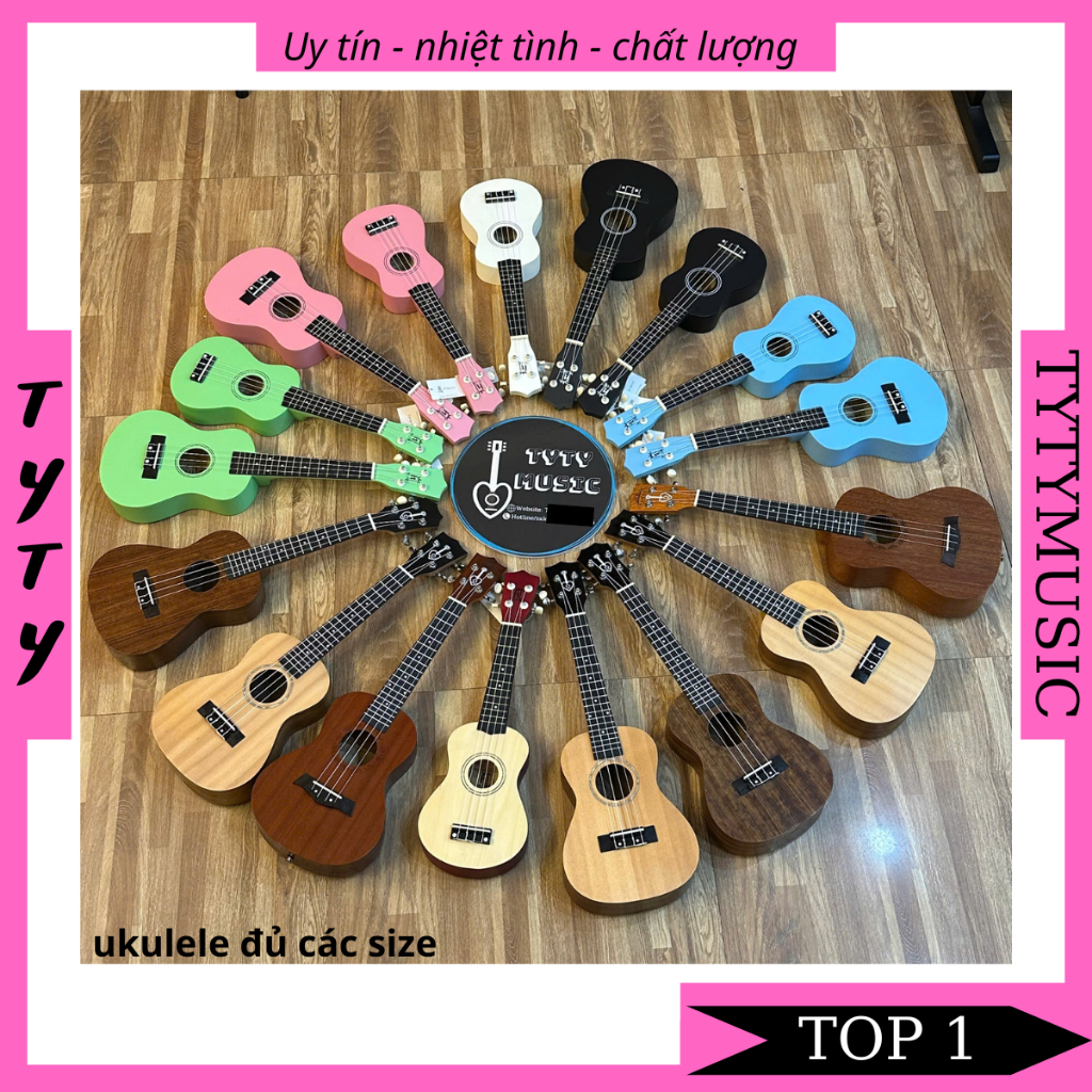Đàn Ukulele Concert Tenor Andrew Đủ Size 21 23 26 giá tại xưởng TYTYMUSIC