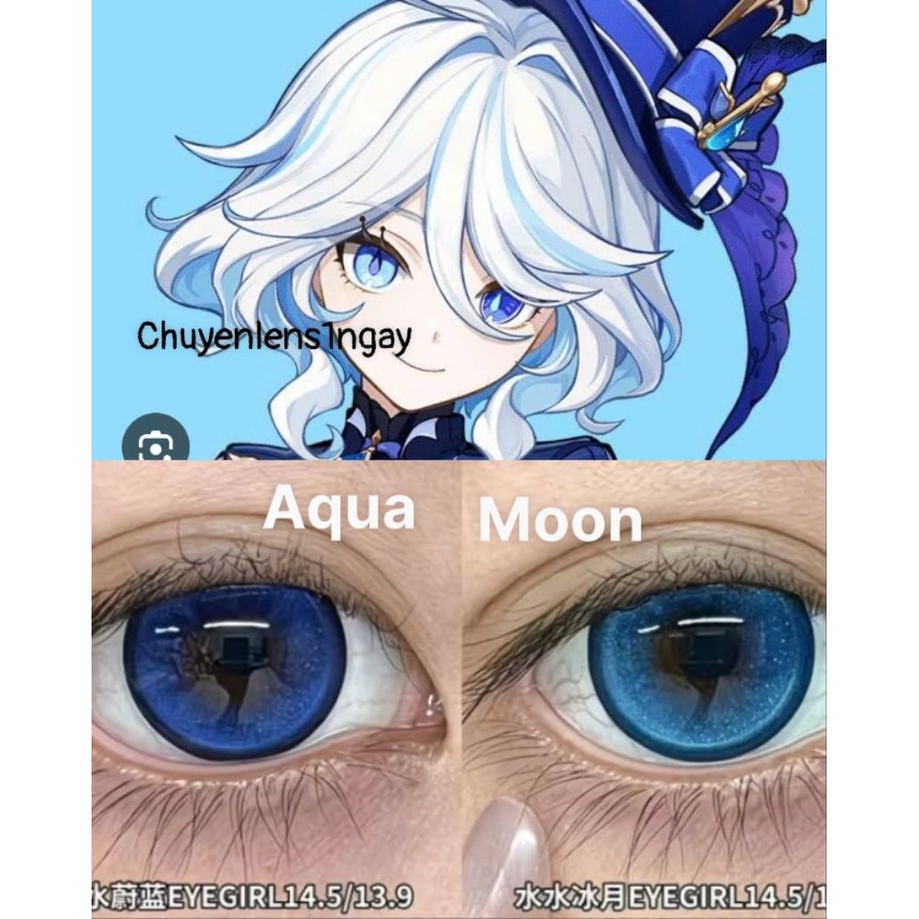 [2chiếc] Kính áp tròng cosplay FURINA 1 ngày 0 độ