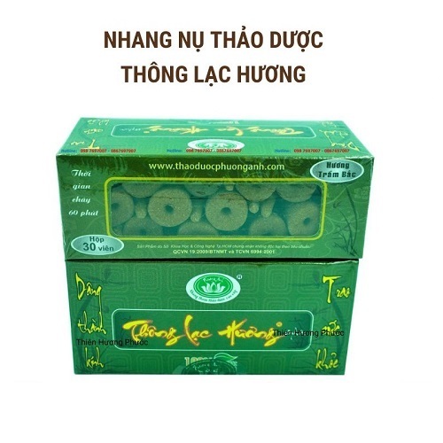 Nhang nụ thảo dược Thông Lạc Hương 70v sạch tự nhiên ít khói giúp thư giãn giảm stress