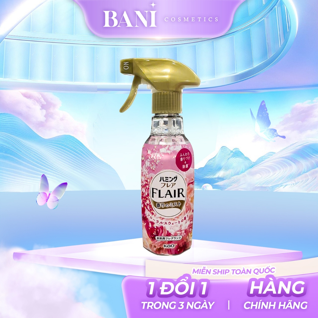 Chai Xịt Thơm, Làm Phẳng Quần Áo Hương Hoa Dịu Ngọt Kao Flair Deodorizer Spray (270mL)
