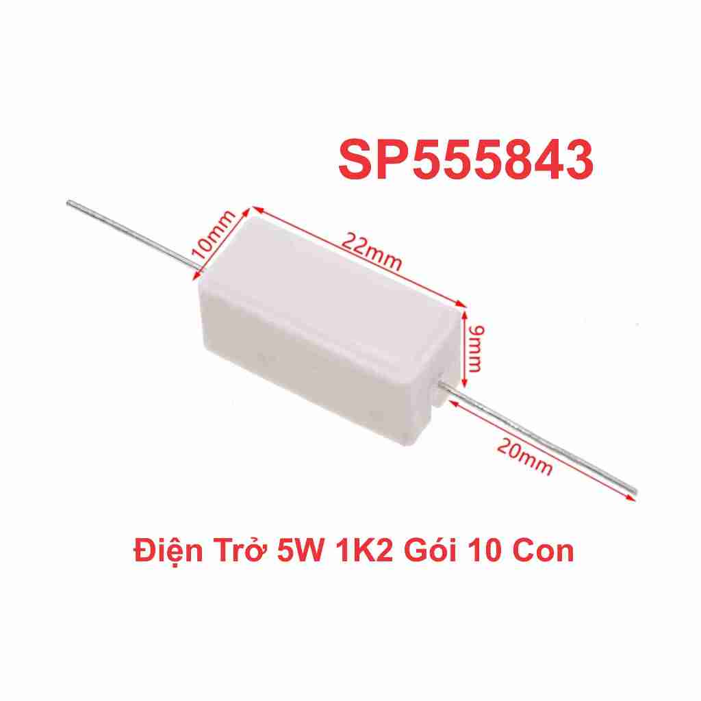 Điện Trở 5W 1K2 Gói 10 Con