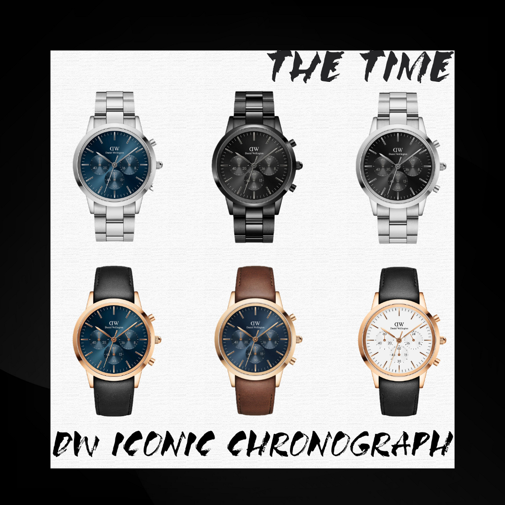 ( Tặng vòng tay DW) Đồng hồ DW - Đồng hồ Daniel Wellingonam Iconic Chronograph Link 42mm Full Box