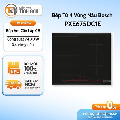 Bếp Từ 4 Vùng Nấu Lắp Âm Bosch PXE675DC1E