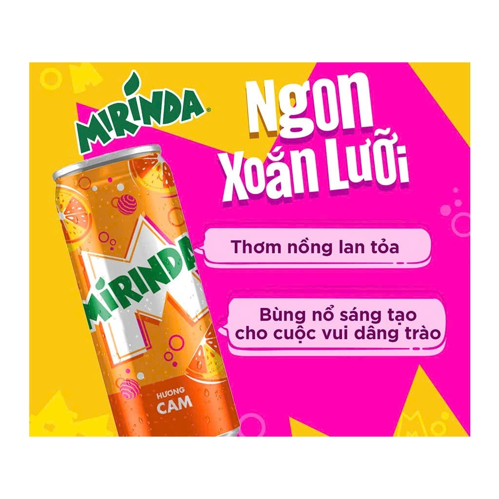 Mirinda Cam Lon 330ml - Thùng 24 lon