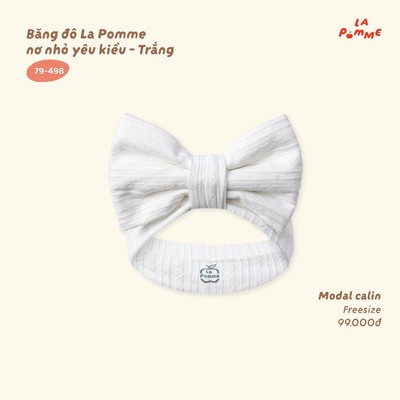 Băng đô La Pomme nơ nhỏ yêu kiều - Sợi Modal Calin mềm mịn - Bé gái - Freesize