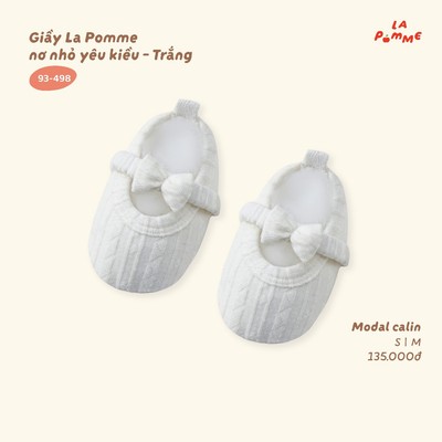 Giầy La Pomme nơ nhỏ yêu kiều - Sợi Modal Calin mềm mịn - Bé gái - Size S/M