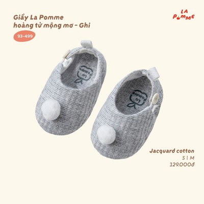 Giầy La Pomme hoàng tử mộng mơ -  Sợi Jacquard Cotton thoáng khí - Bé trai - Size S/M