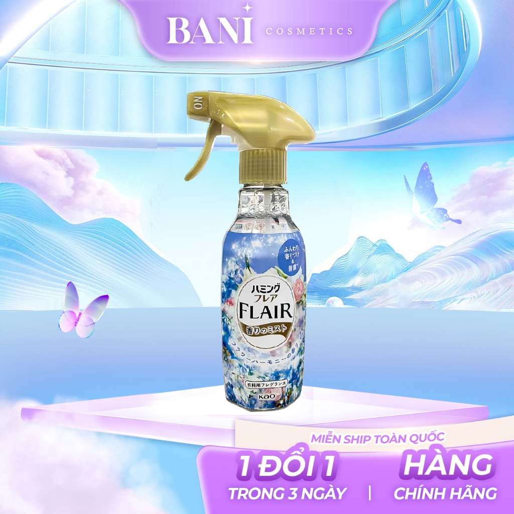 Chai Xịt Thơm, Làm Phẳng Quần Áo Hương Hoa Tự Nhiên Kao Flair Deodorizer Spray (270ml)