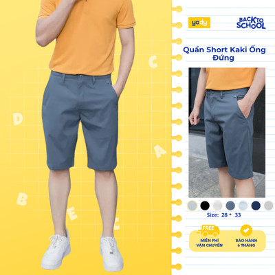 Quần short nam YODY quần đùi lửng chất liệu kaki co dãn thoải mái không bám bụi TRA - MCCS25A037