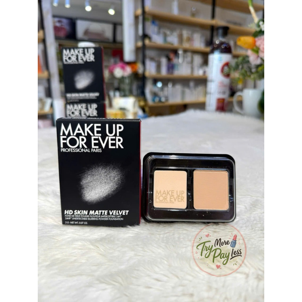 ✨ MAKE UP FOR EVER HD Skin Matte Velvet – Phấn nền nén mini ✨tone 1R02