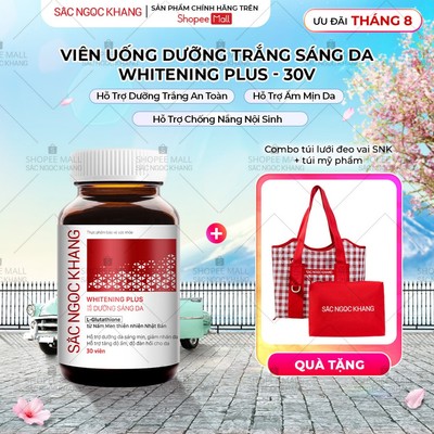 [Hộp 30 viên] Viên Uống Hỗ Trợ Dưỡng Sáng Da GLUTATHIONE Whitening Plus SẮC NGỌC KHANG
