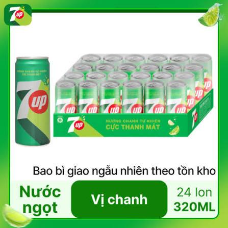 Nước Ngọt 7Up Chanh 330ml - Thùng 24 lon