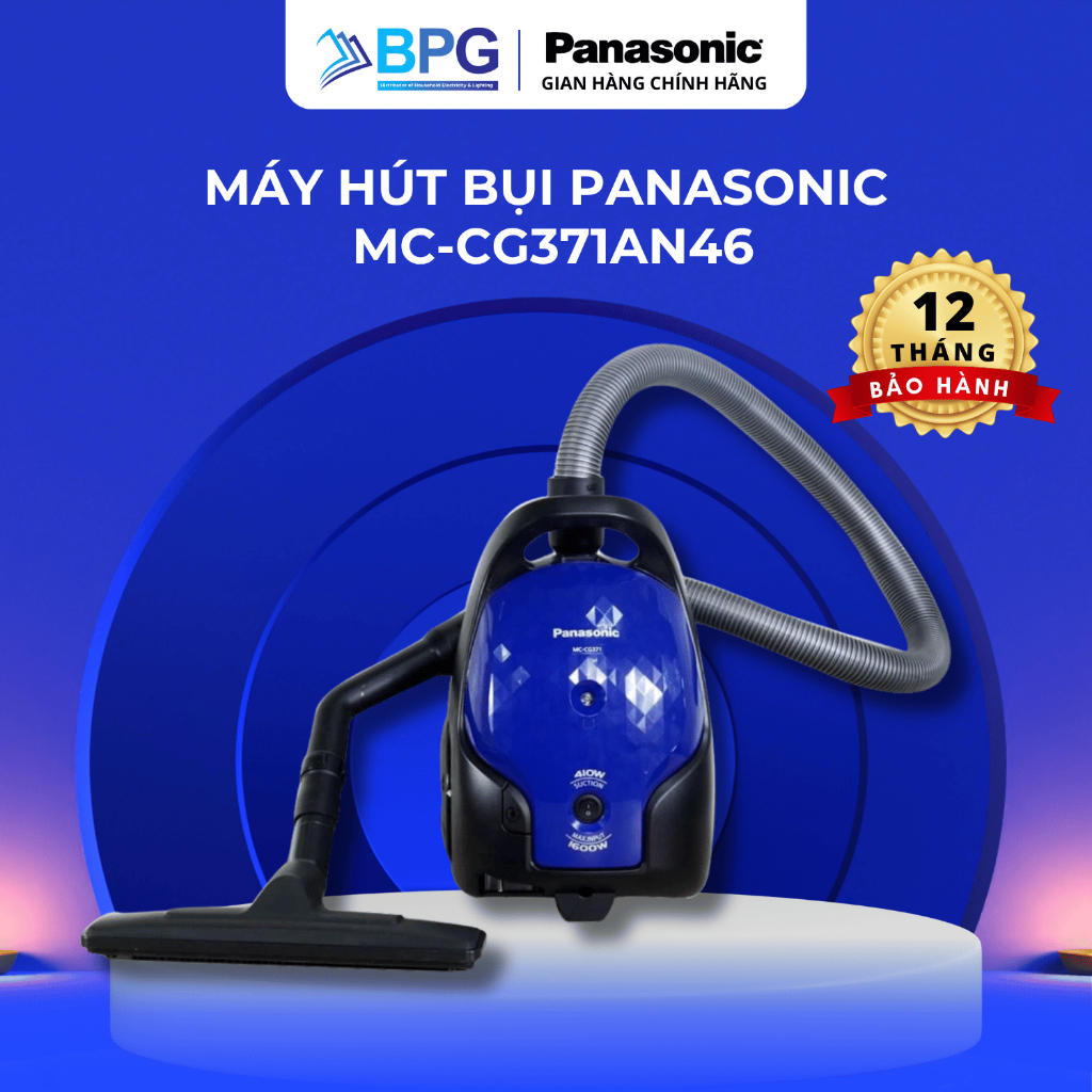 Máy hút bụi Panasonic MC-CG371AN46 1600W – Túi chứa bụi 1.4 lít – Bảo hành chính hãng 12 tháng