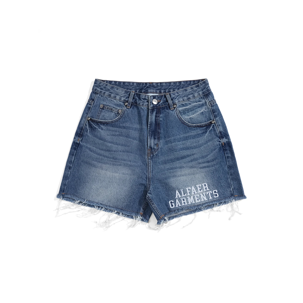 QUẦN "ALFAER" BASIC DENIM SHORTS - WASHED BLUE