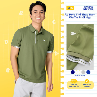 Áo Polo Nam Yody Thể Thao Waffle Phối Nẹp MAPO26A017