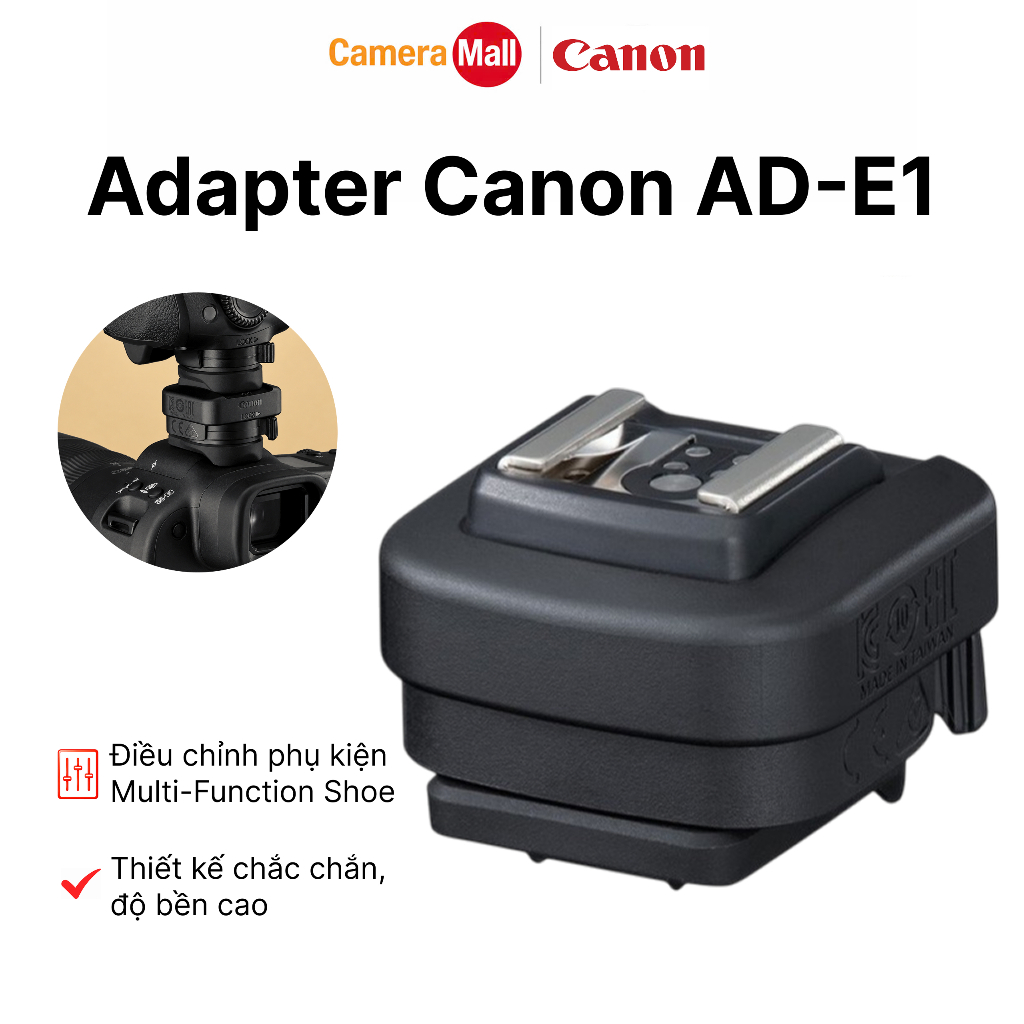 Adapter Flash Canon AD-E1 - Bộ Chuyển Đổi Hot Shoe Đa Năng Cho Canon EOS R50, R50 V, PowerShot V1 | 