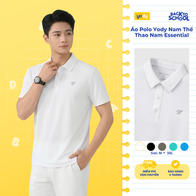 Áo Polo Yody Nam Thể Thao Nam Essential Thoáng Khí Mềm Mại MAPO26A036