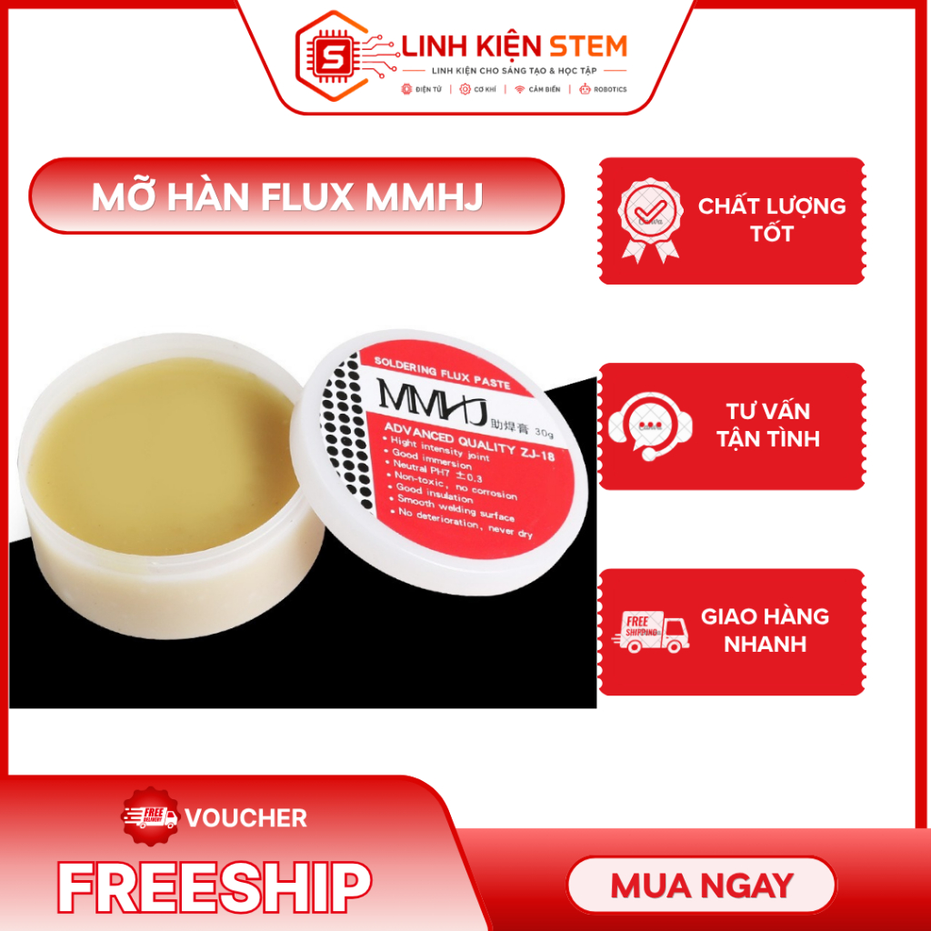Mỡ Hàn Flux - Mỡ Hàn Thiếc Cao Cấp, Mỡ Trợ Hàn giúp mối hàn trở nên sáng bóng