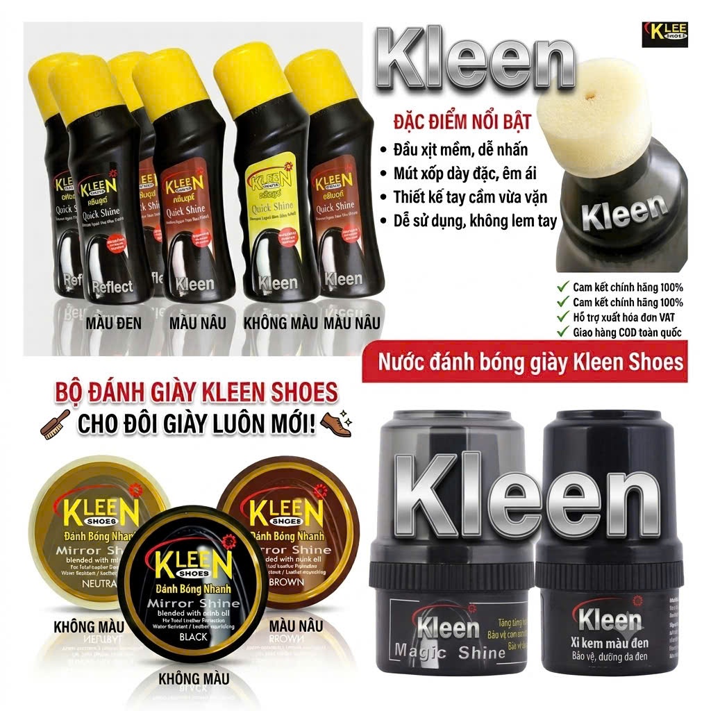 XI khô kleen /Xi nước kleen/Xi Kem Kleen chính hãng nhập khẩu thái lan