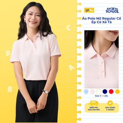 [BST POLO ALL IN 1] Áo Polo Nữ Yody Regular Cổ Ép Có Xẻ Tà Mềm Mại WCPO26A014