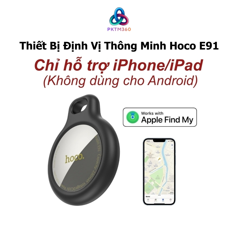 Thiết Bị Định Vị HOCO E91 Theo Dõi Toàn Cầu - Chip Định Vị Mini Kết Nối Findmy IOS